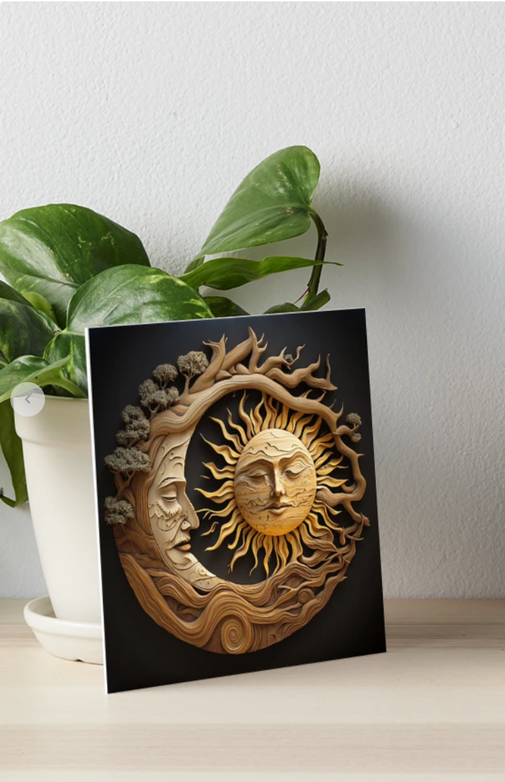 Sun and Moon shown on a Redbubble product